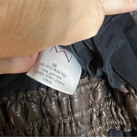 The Mannei Irbid leather blazer in brown size 38 (US 6) - Picture 7 of 15